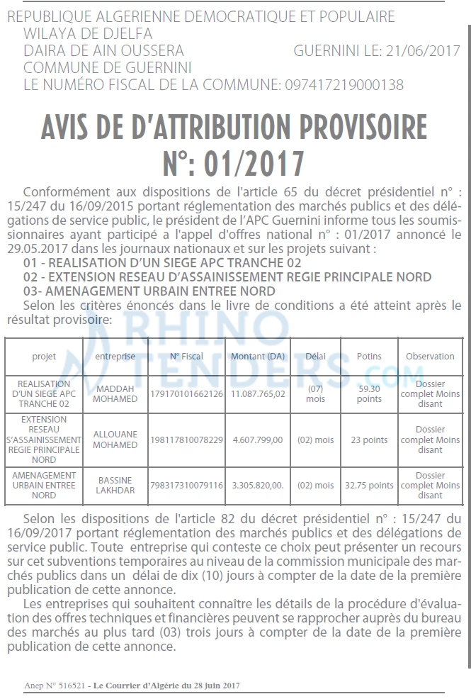 Le Courrier d'Algerie