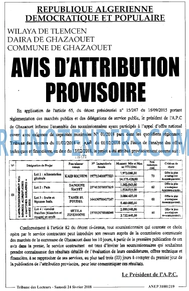 TRIBUNE DES LECTEURS
