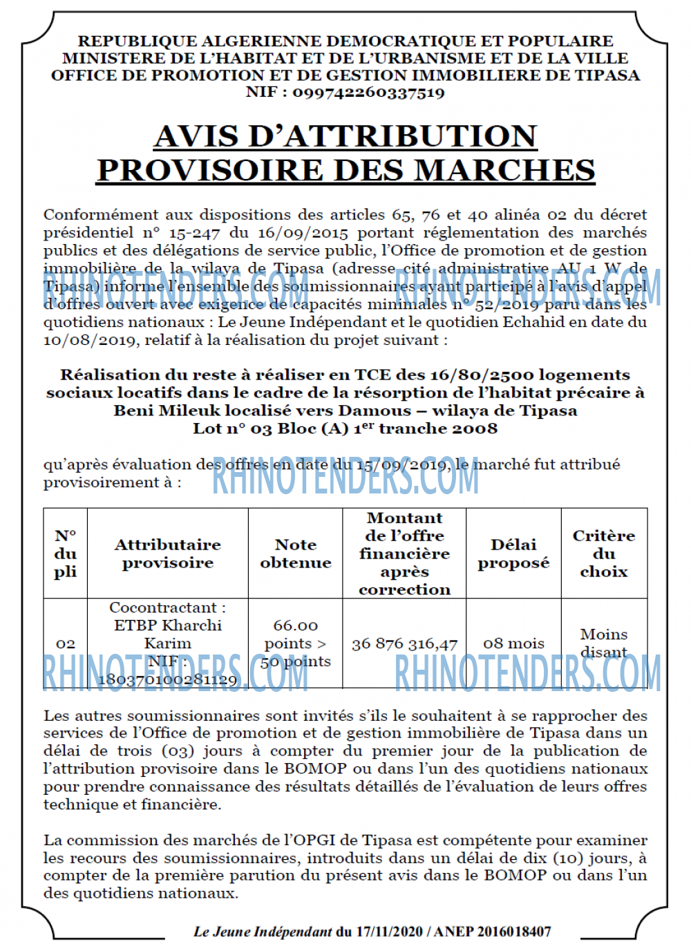 Jeune Independant