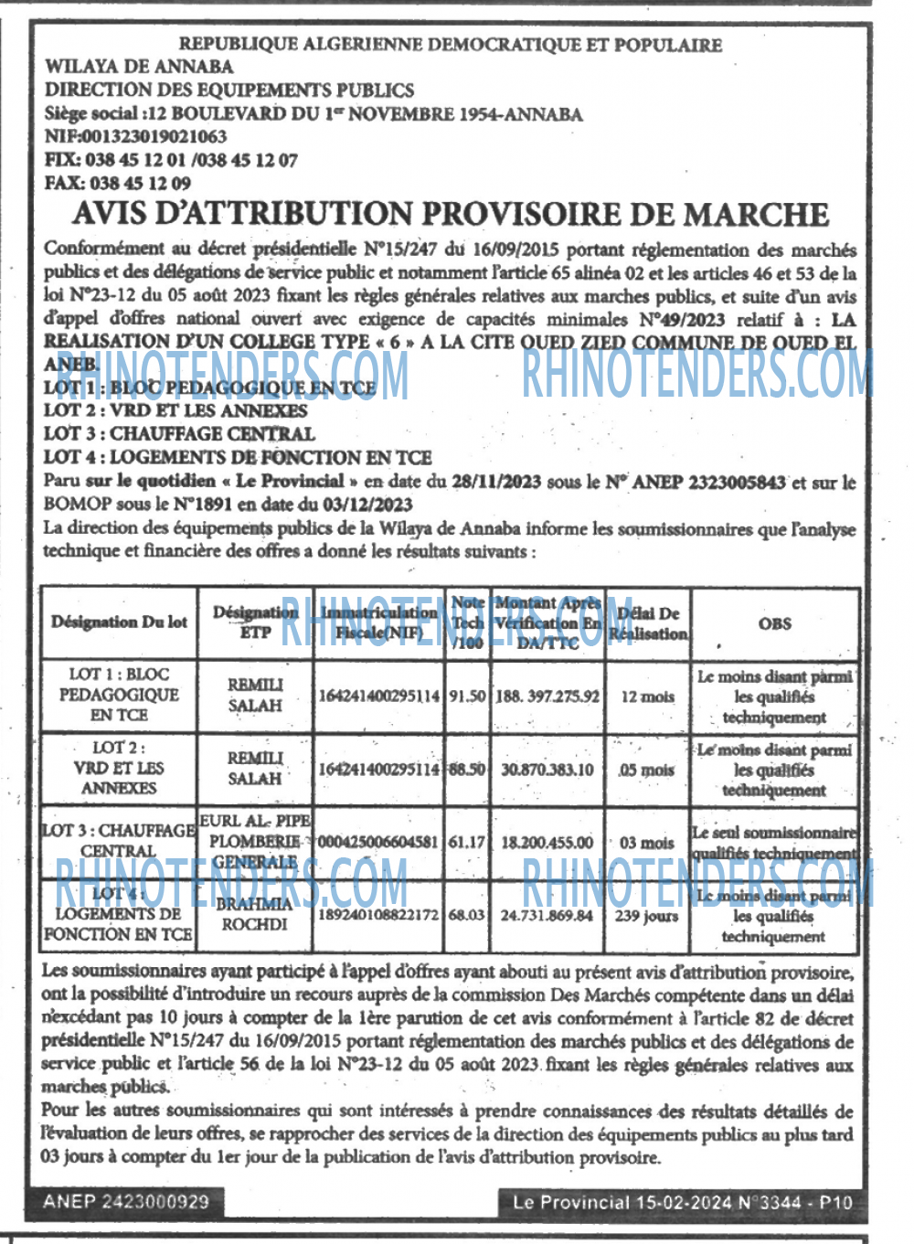 LE PROVINCIAL