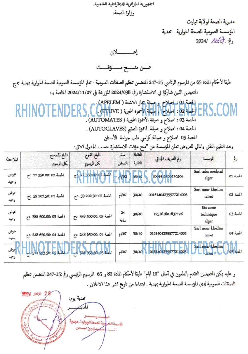 Rhinotenders