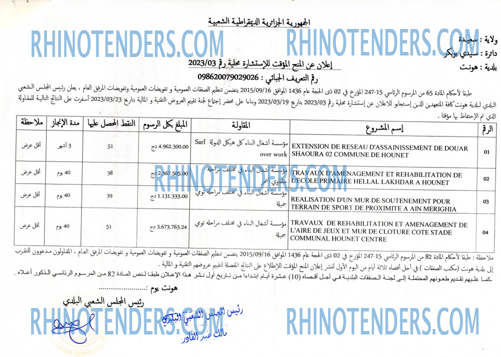 Rhinotenders