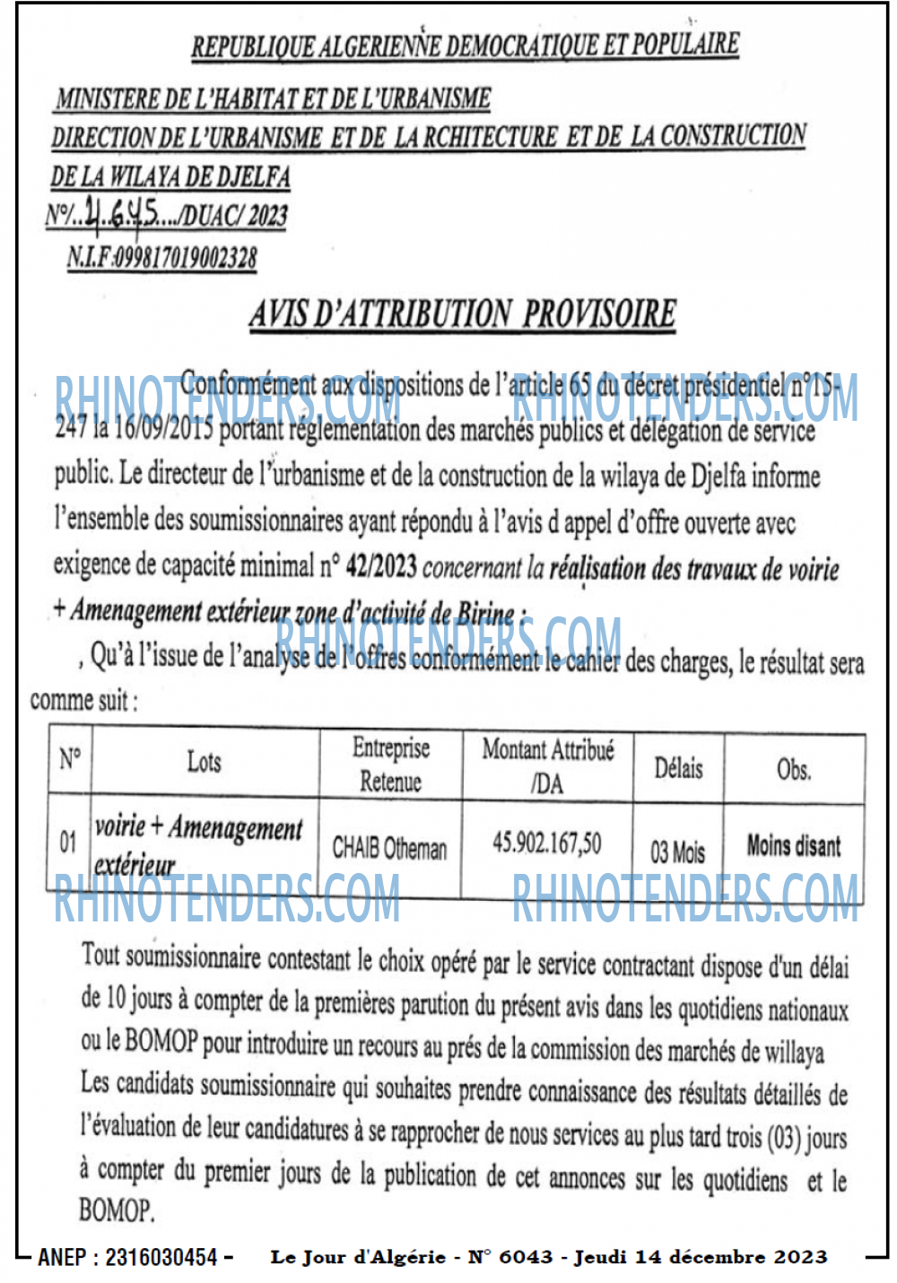 Le Jour d'Algérie