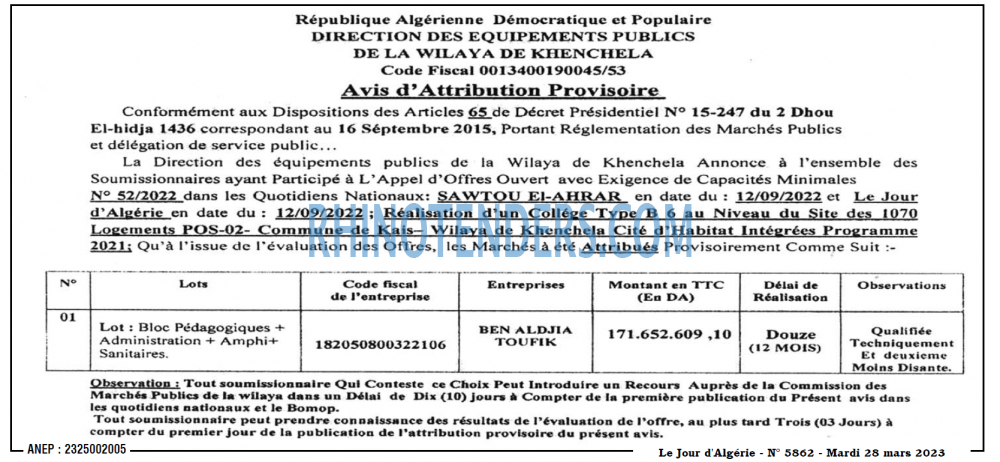 Le Jour d'Algérie