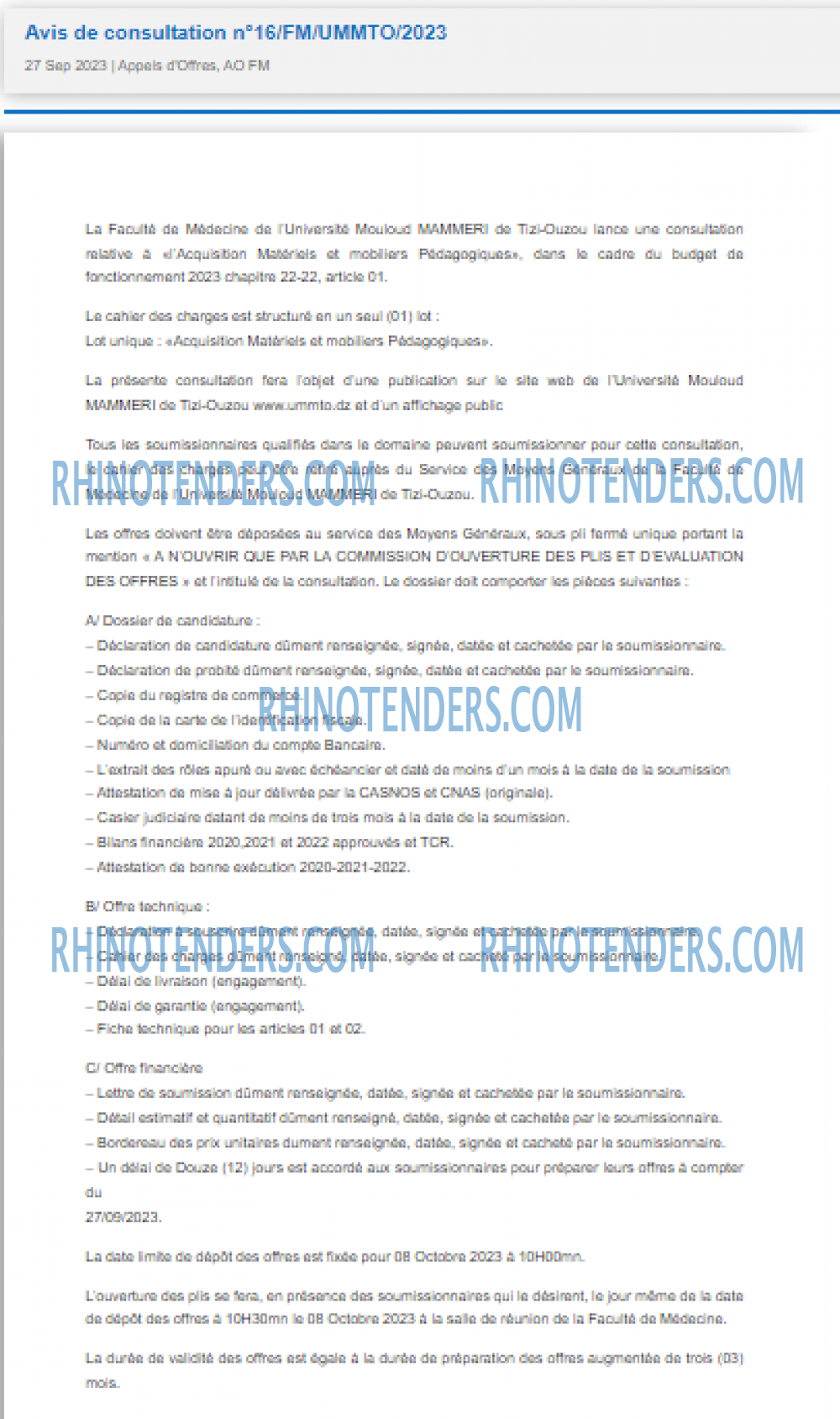 Rhinotenders