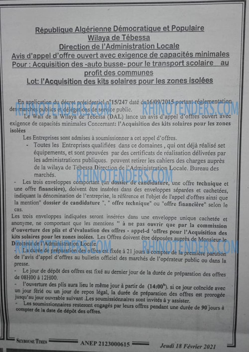 SEYBOUSSE TIMES