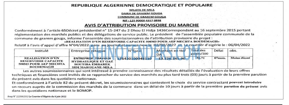 Le Courrier d'Algerie