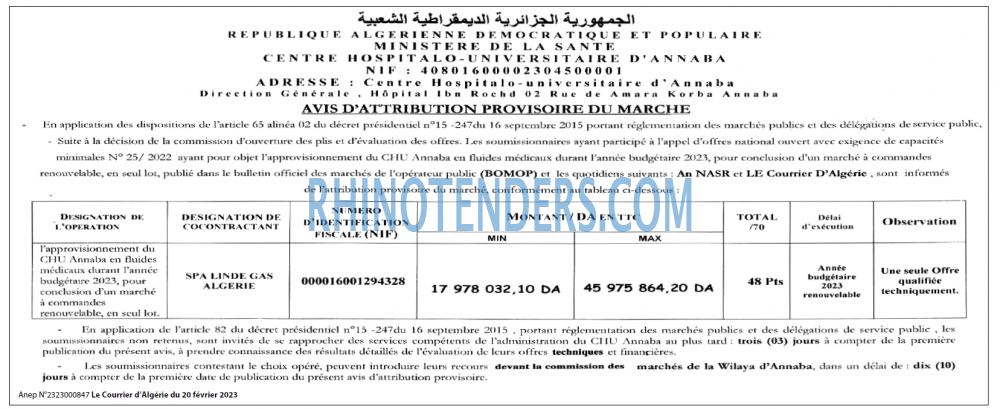 Le Courrier d'Algerie
