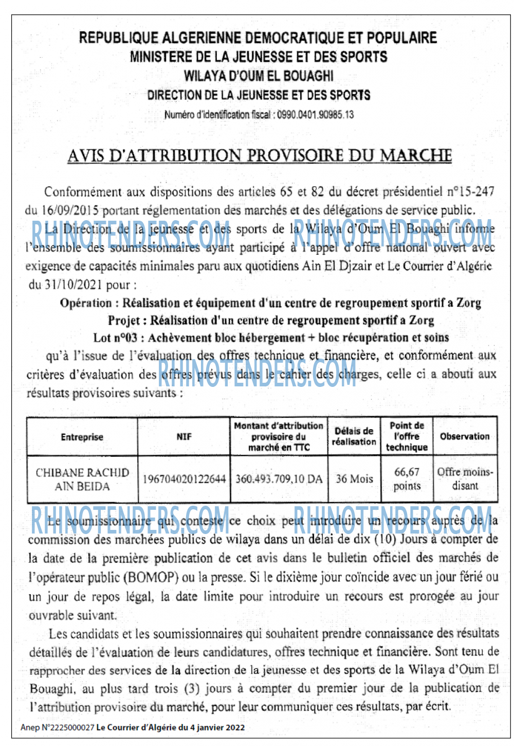 Le Courrier d'Algerie