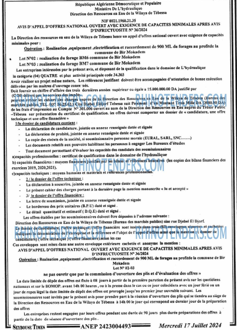 SEYBOUSSE TIMES