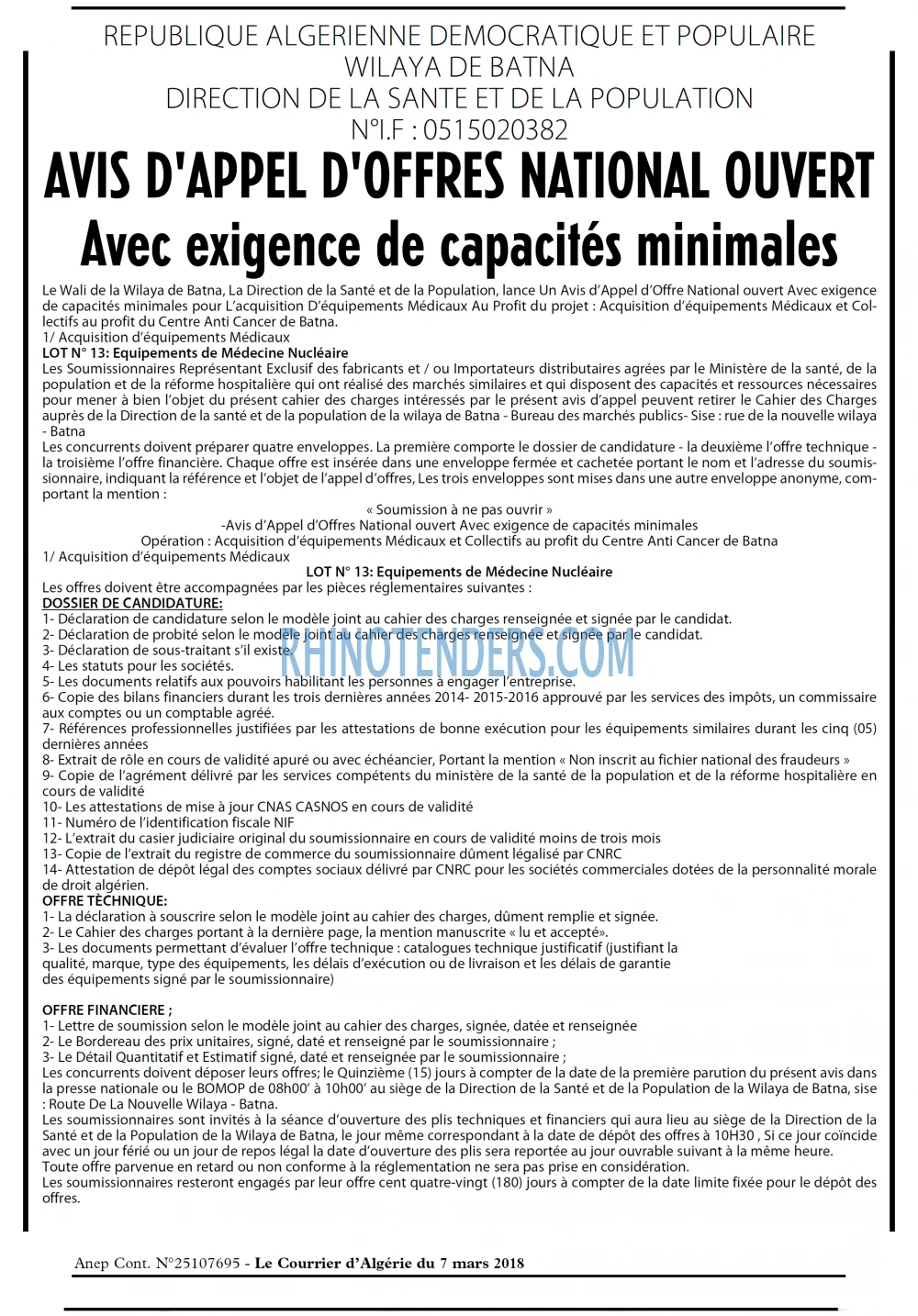 Le Courrier d'Algerie