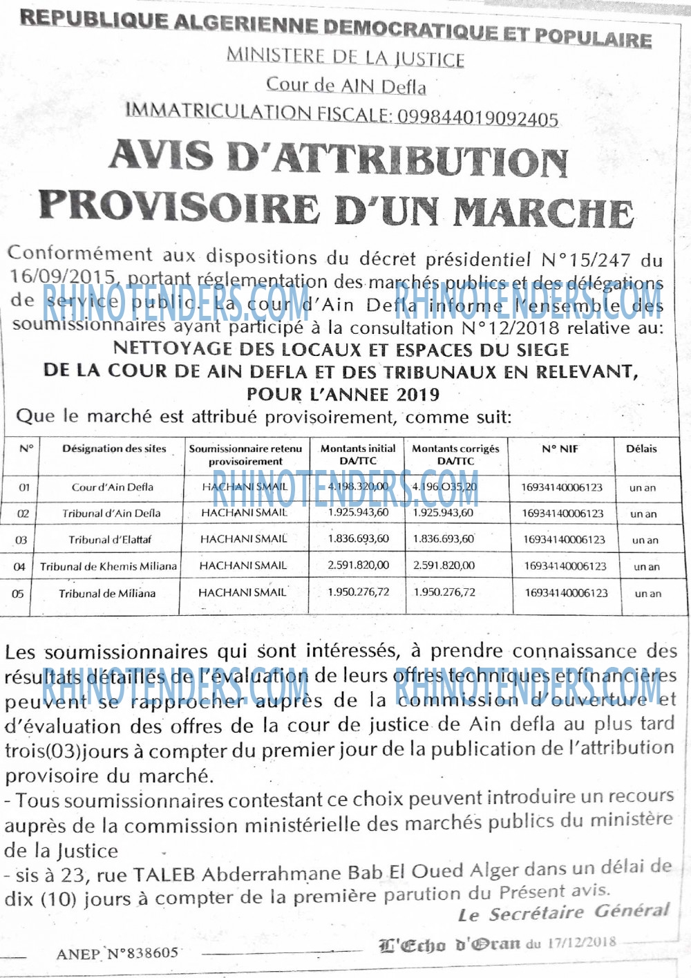 L'ECHO D'ORAN