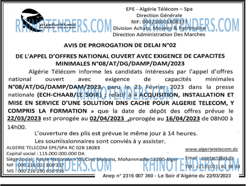 LE SOIR D'ALGERIE