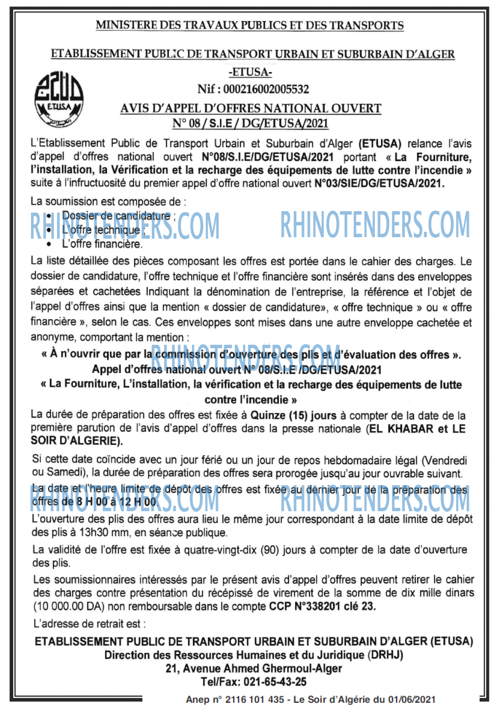 LE SOIR D'ALGERIE