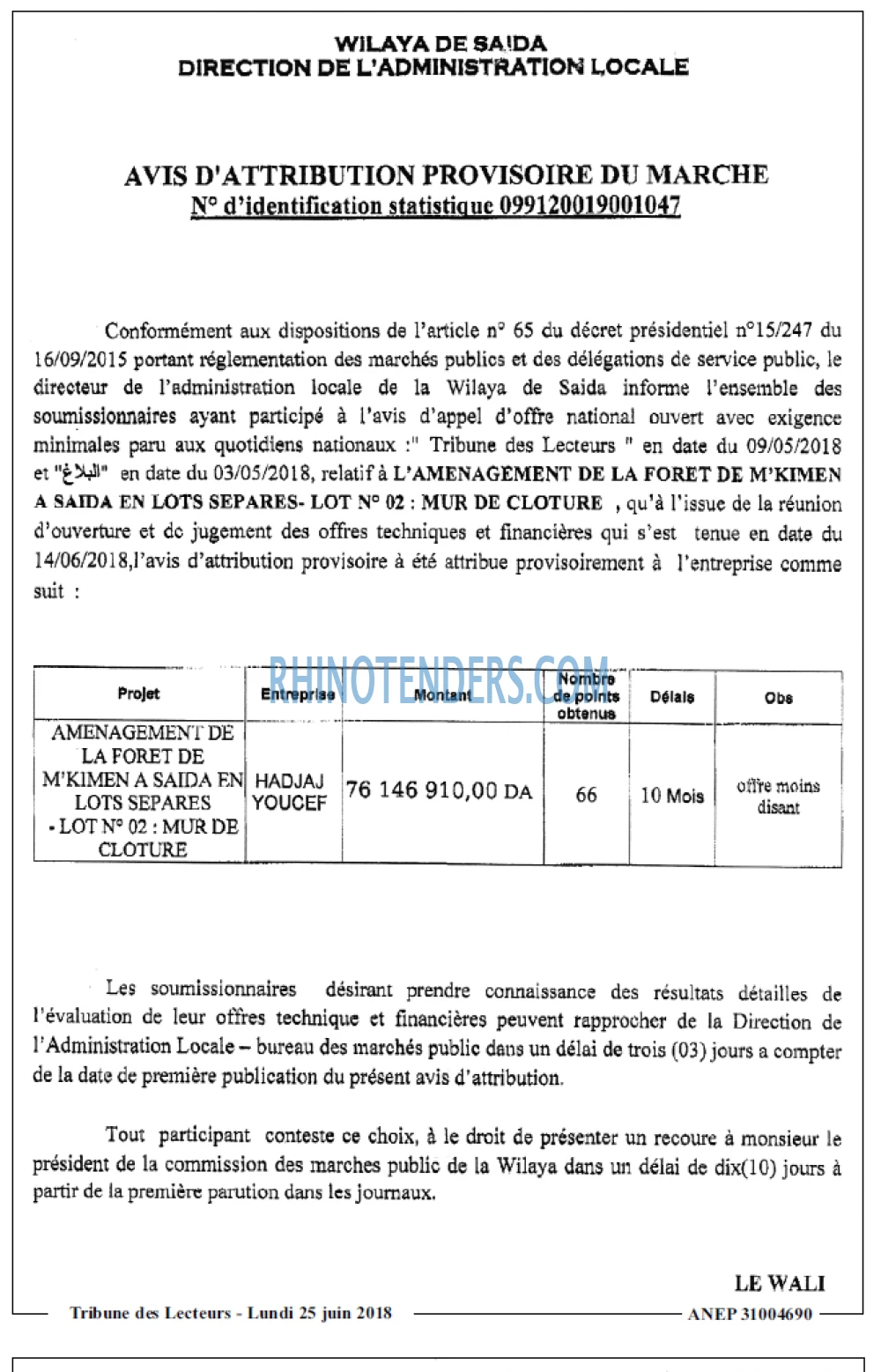 TRIBUNE DES LECTEURS