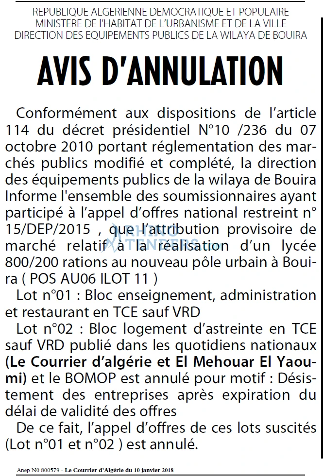 Le Courrier d'Algerie