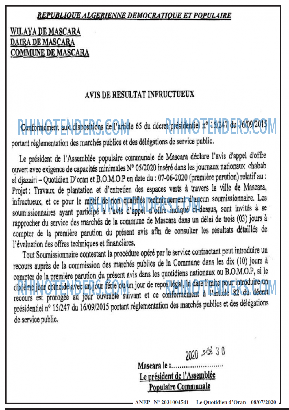 Le Quotidien d'Oran