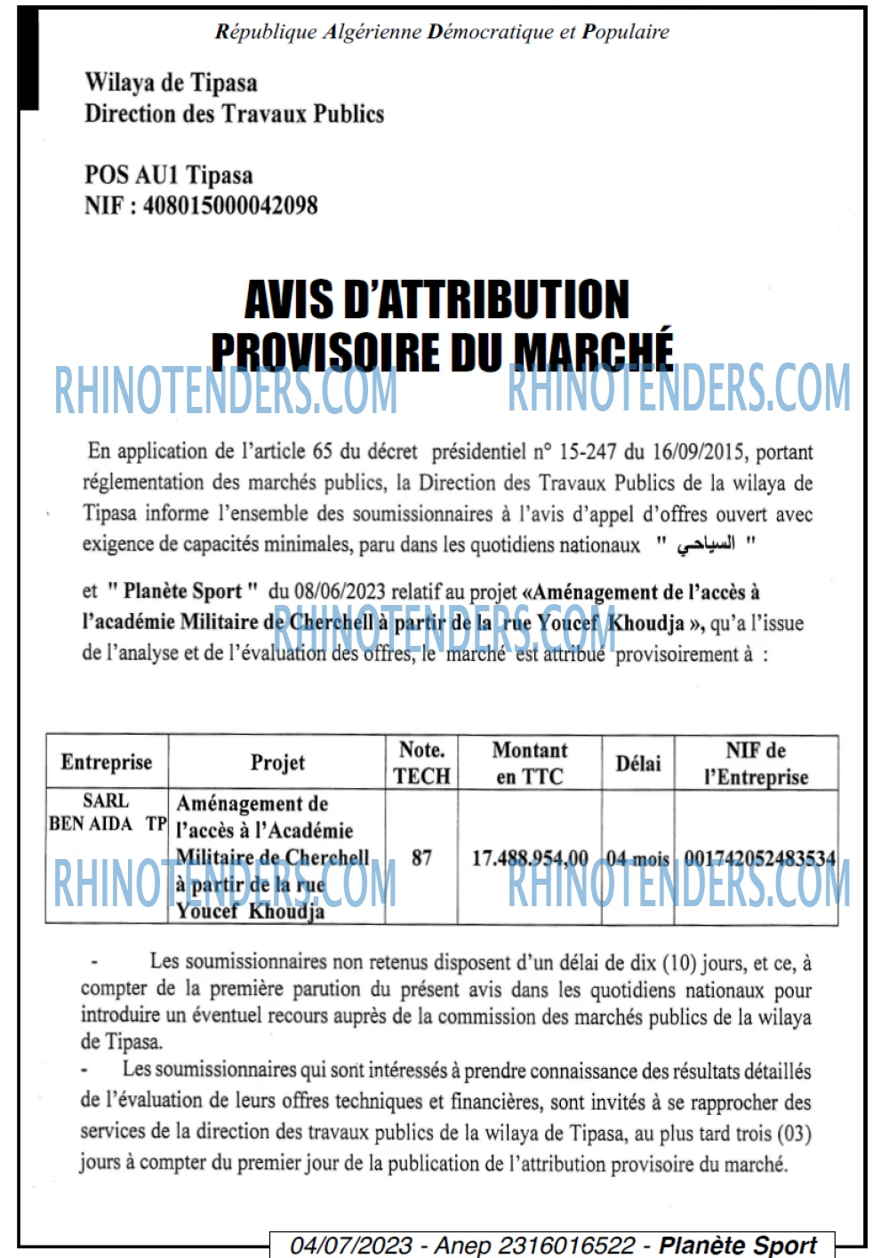 PLANETE SPORT