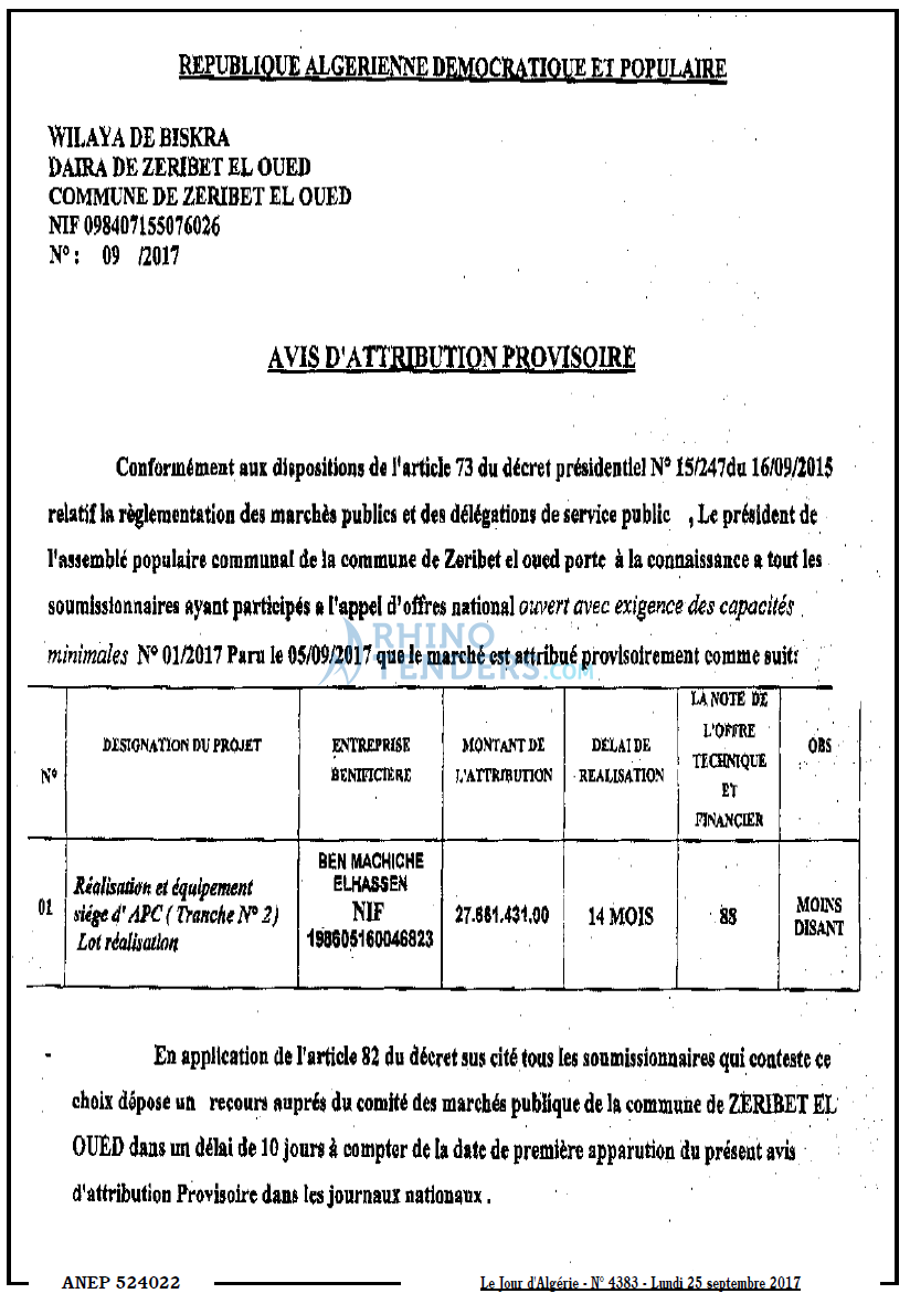 Le Jour d'Algérie