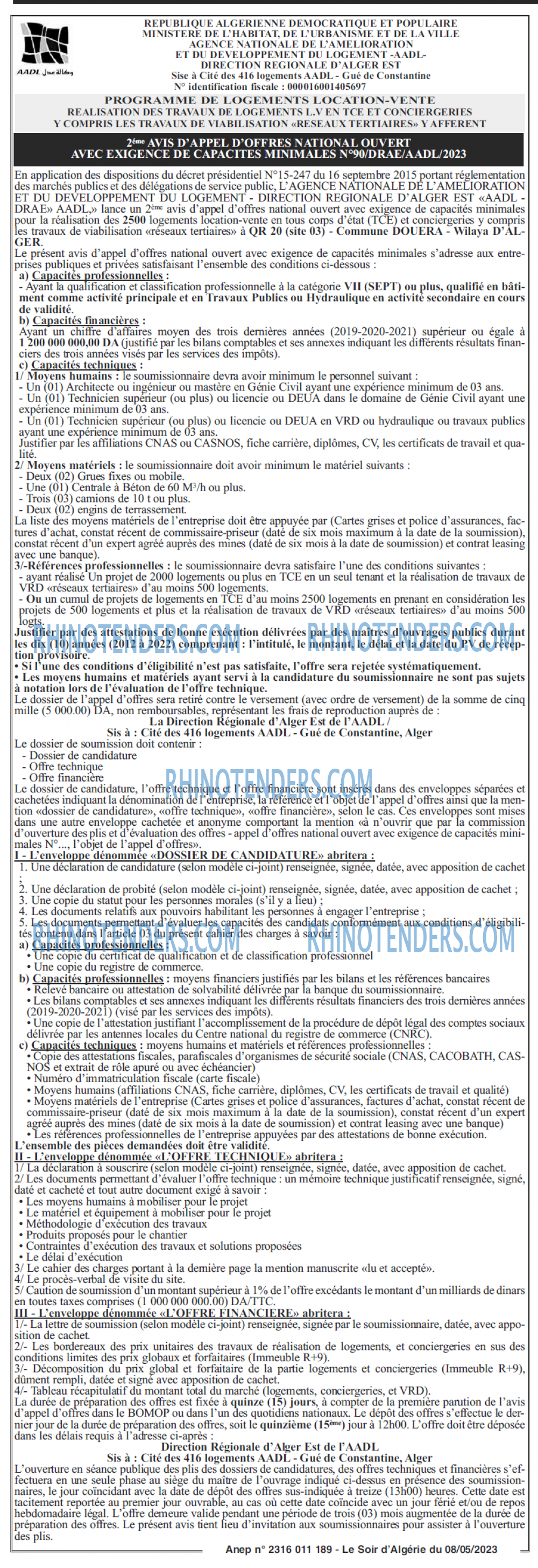 LE SOIR D'ALGERIE