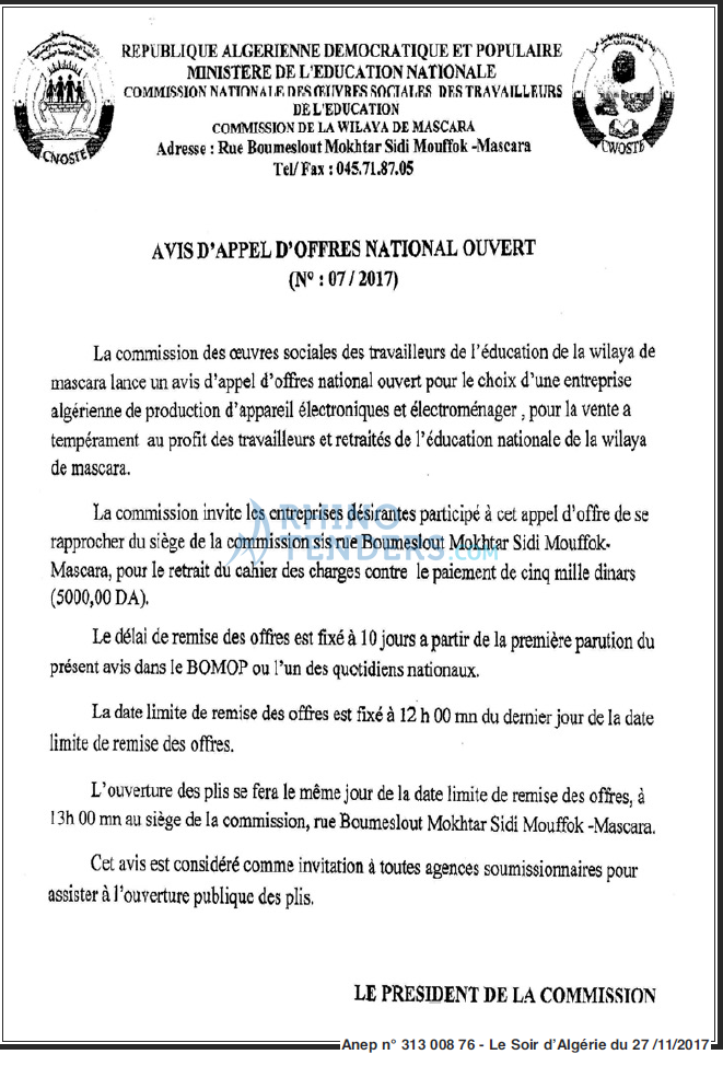LE SOIR D'ALGERIE