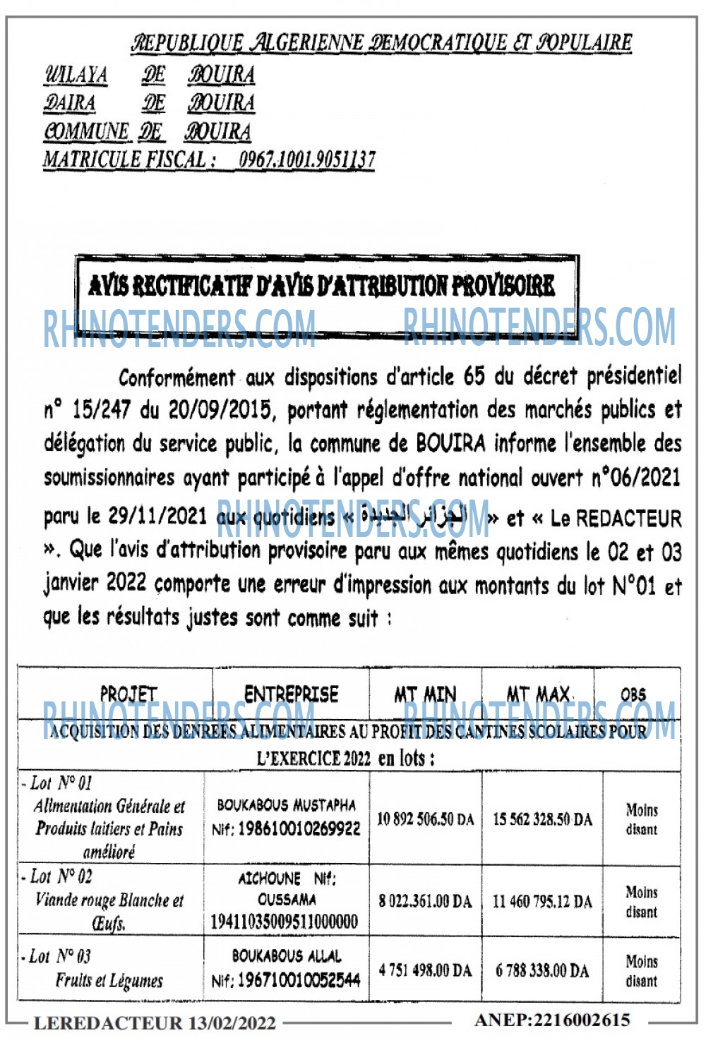 LE REDACTEUR