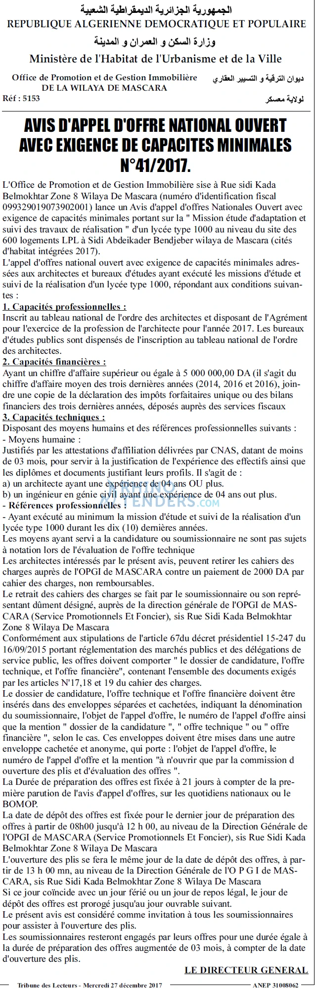 TRIBUNE DES LECTEURS