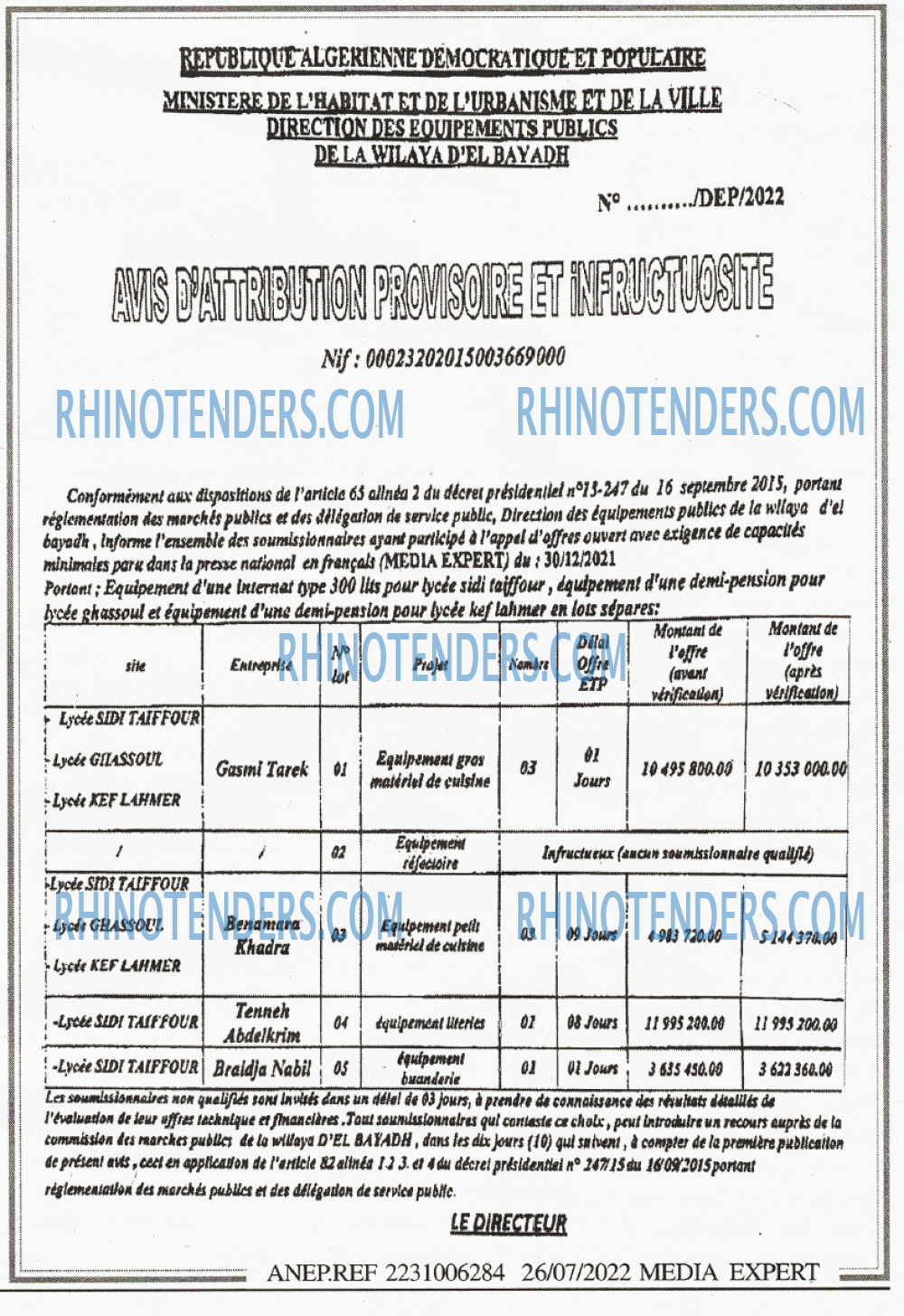 Rhinotenders