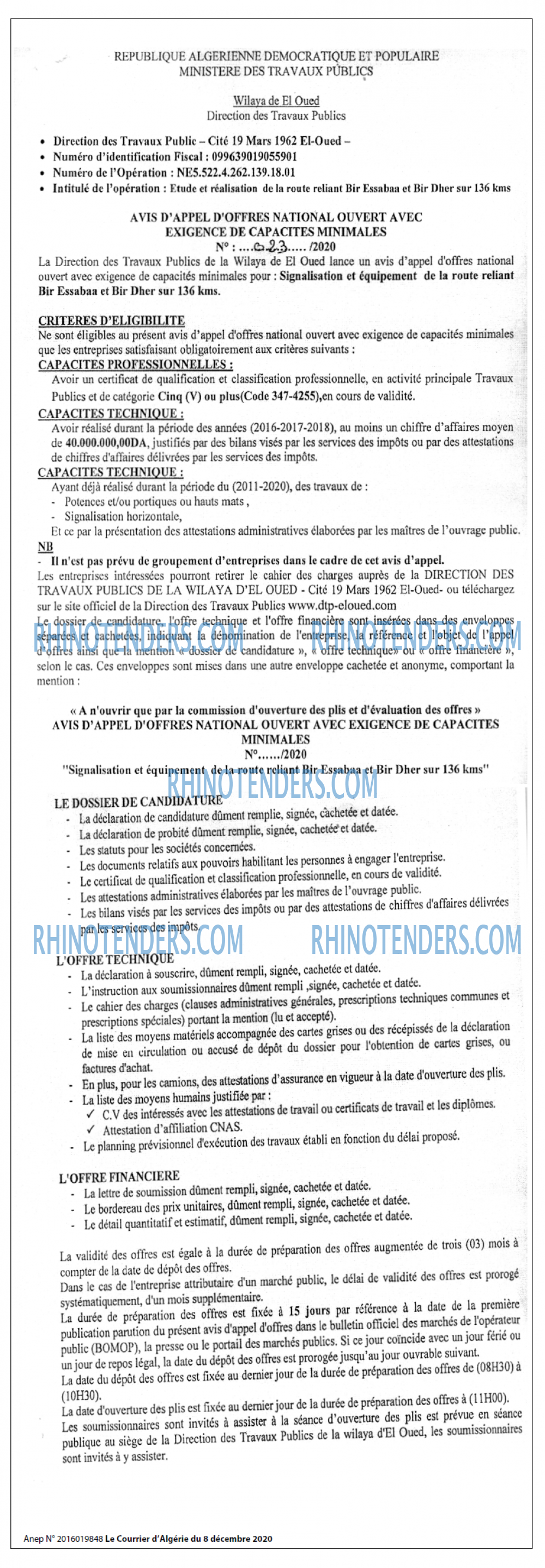 Le Courrier d'Algerie