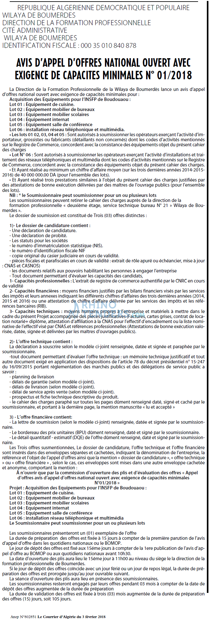 Le Courrier d'Algerie