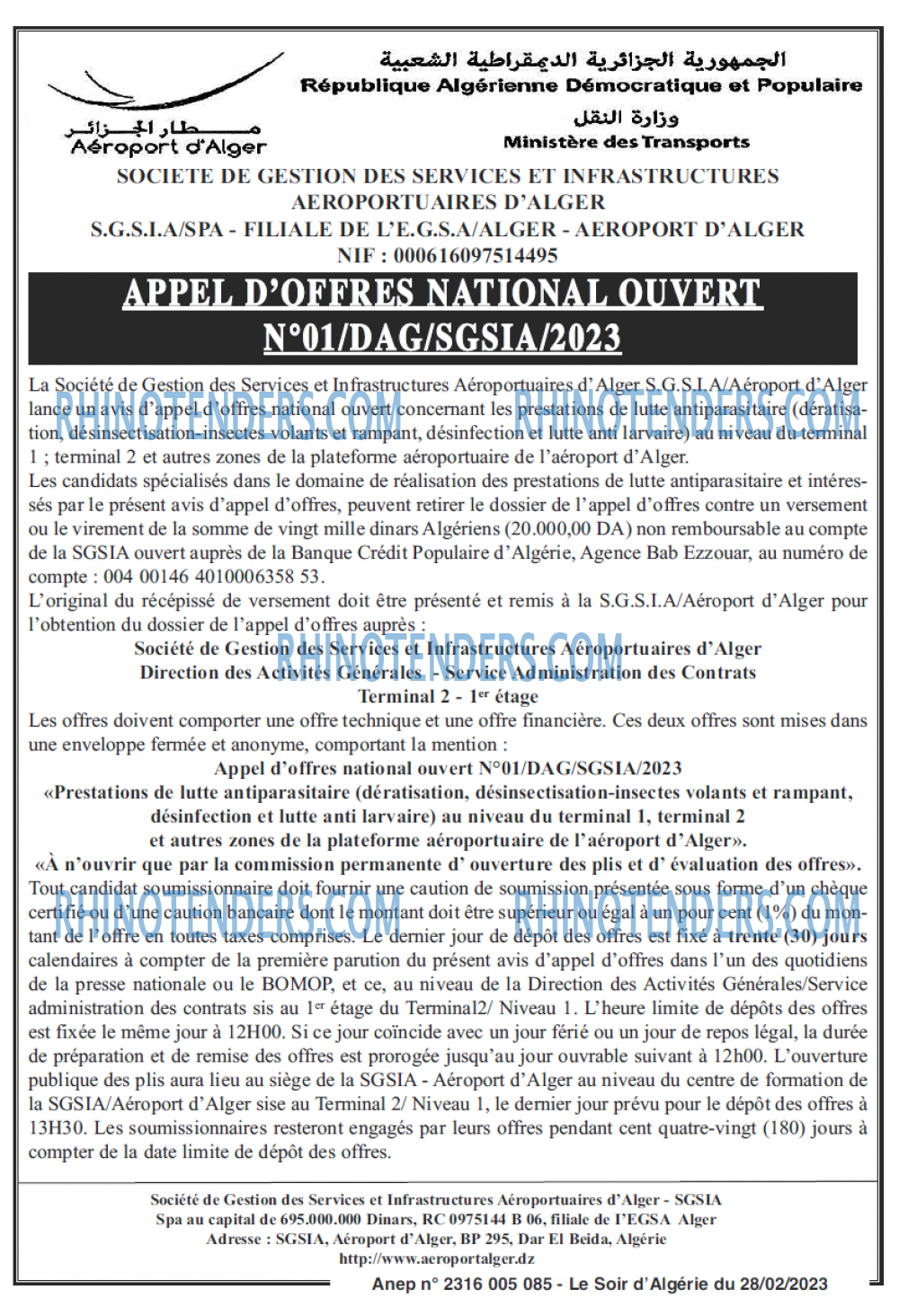 LE SOIR D'ALGERIE