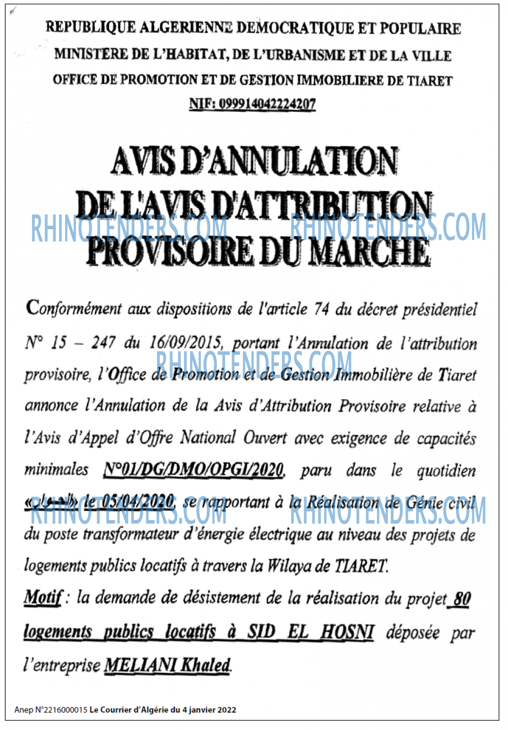 Le Courrier d'Algerie