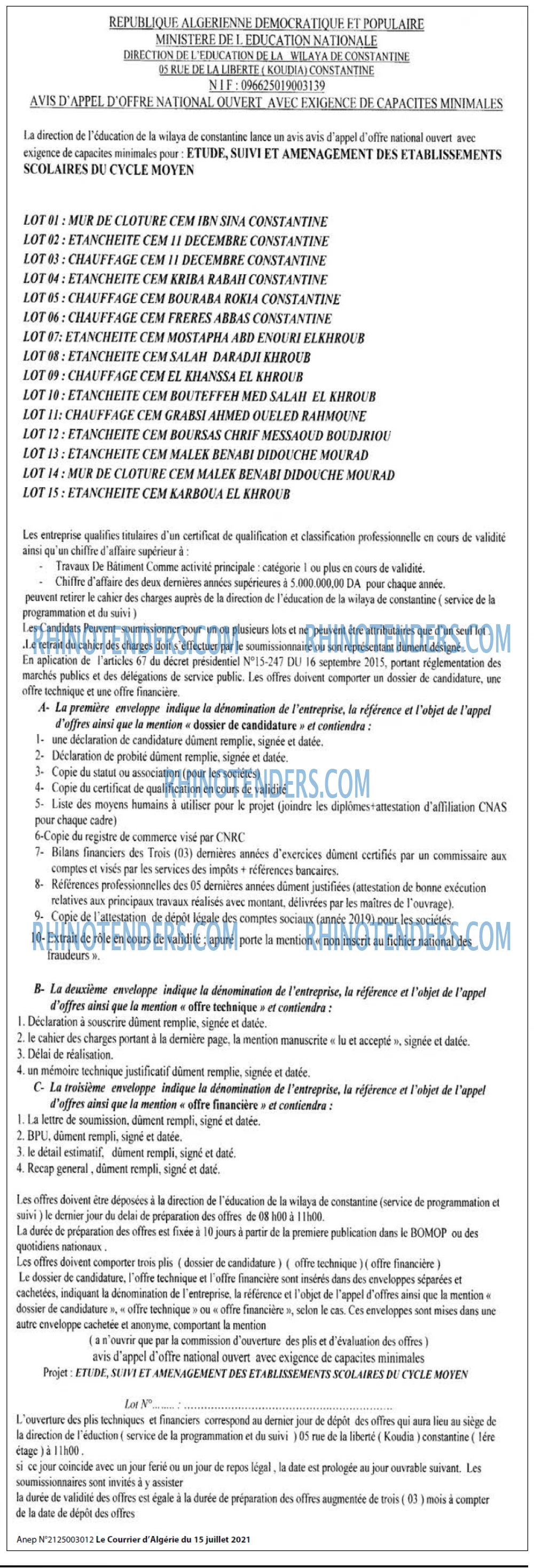 Le Courrier d'Algerie