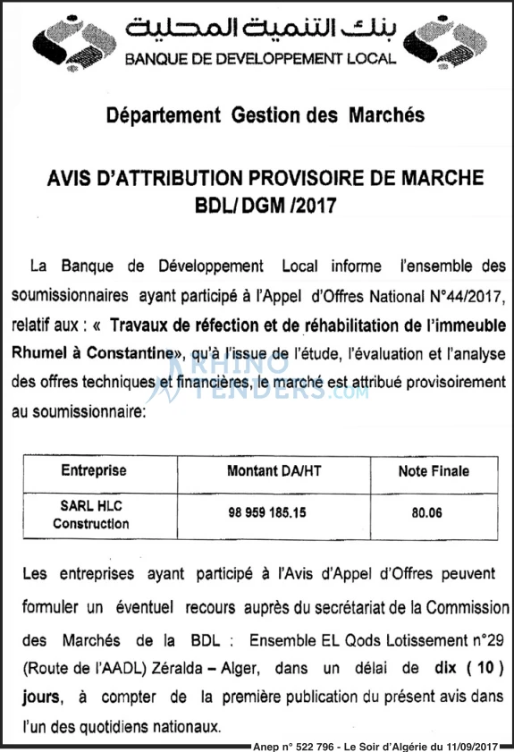 LE SOIR D'ALGERIE