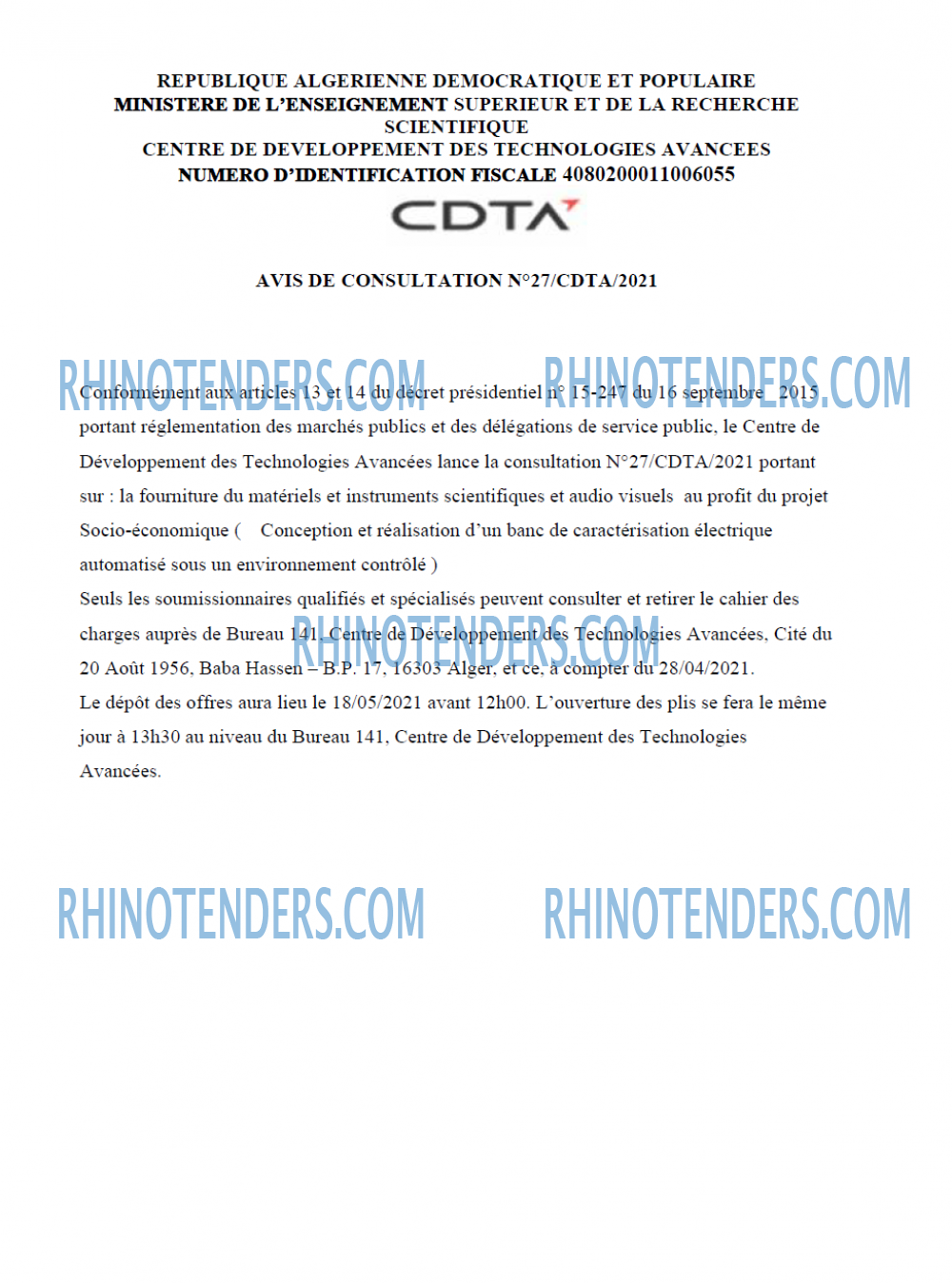 Rhinotenders