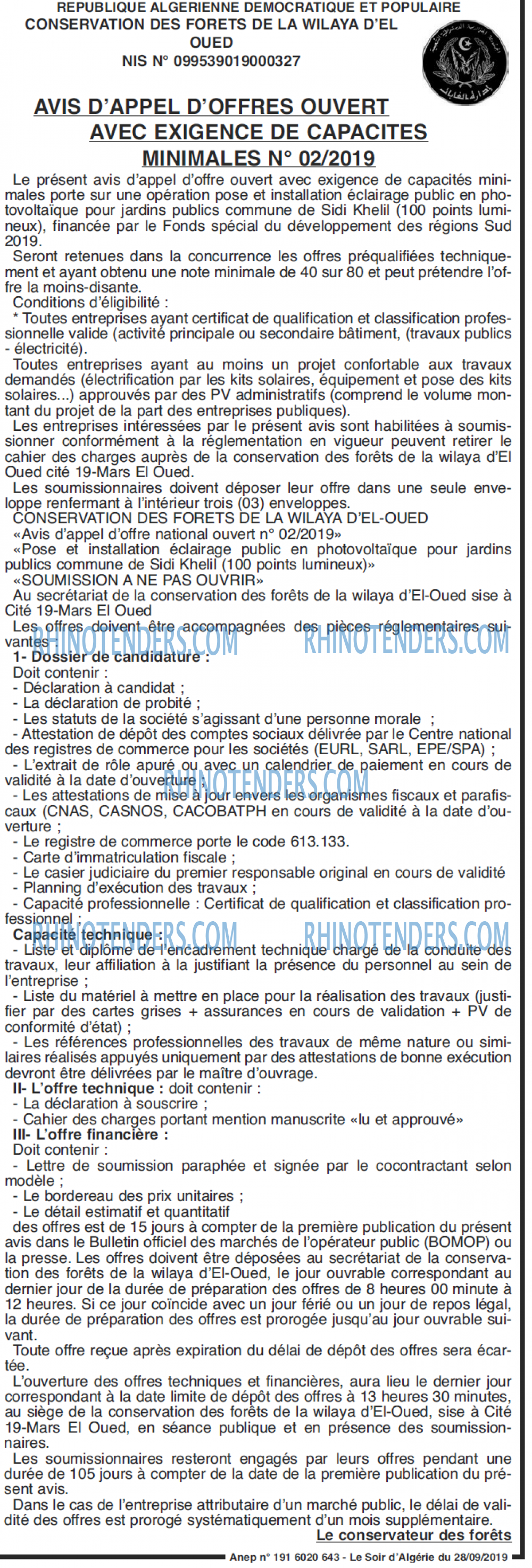 LE SOIR D'ALGERIE