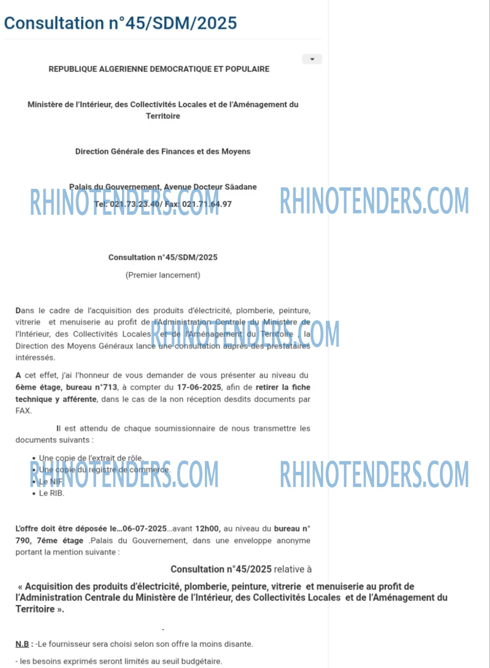 Rhinotenders