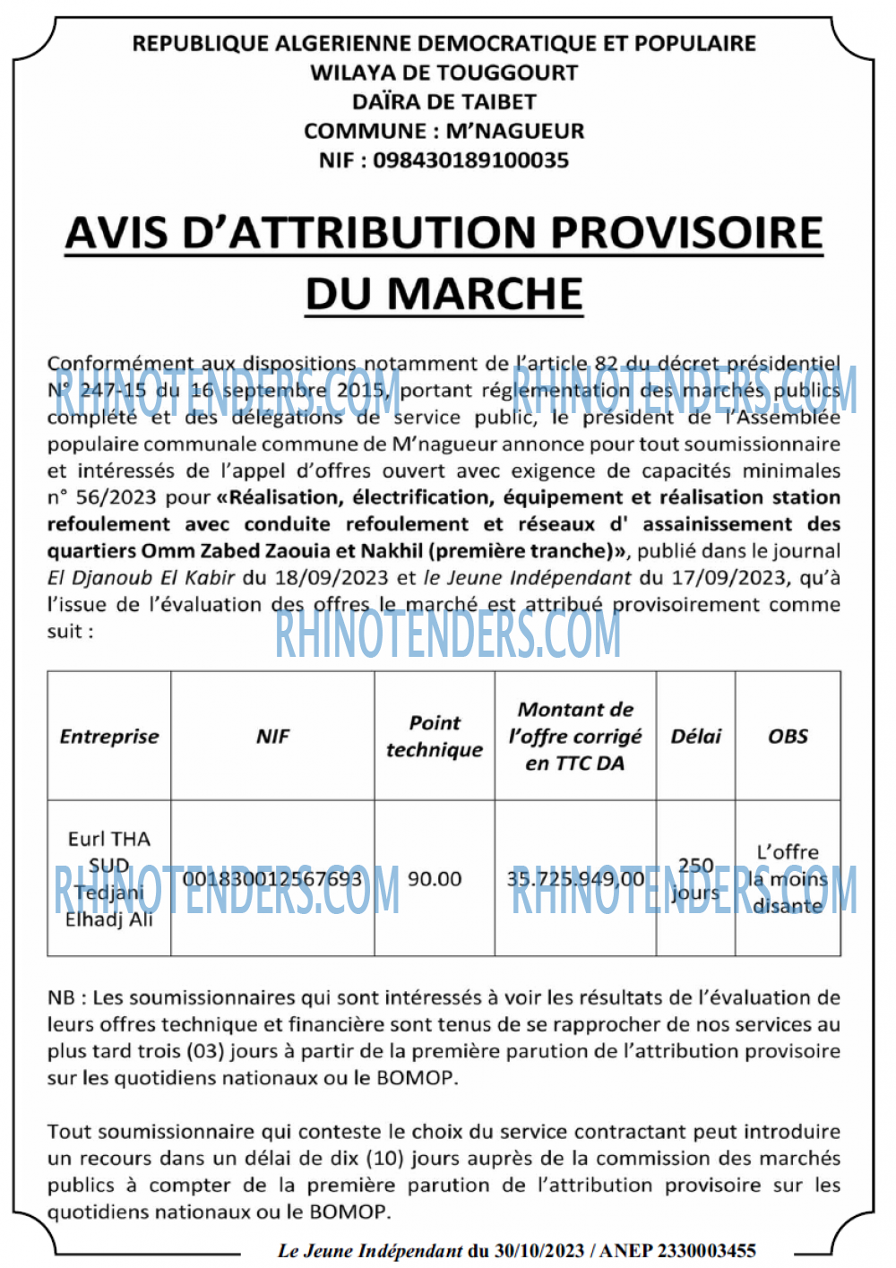 Le jeune indépendant