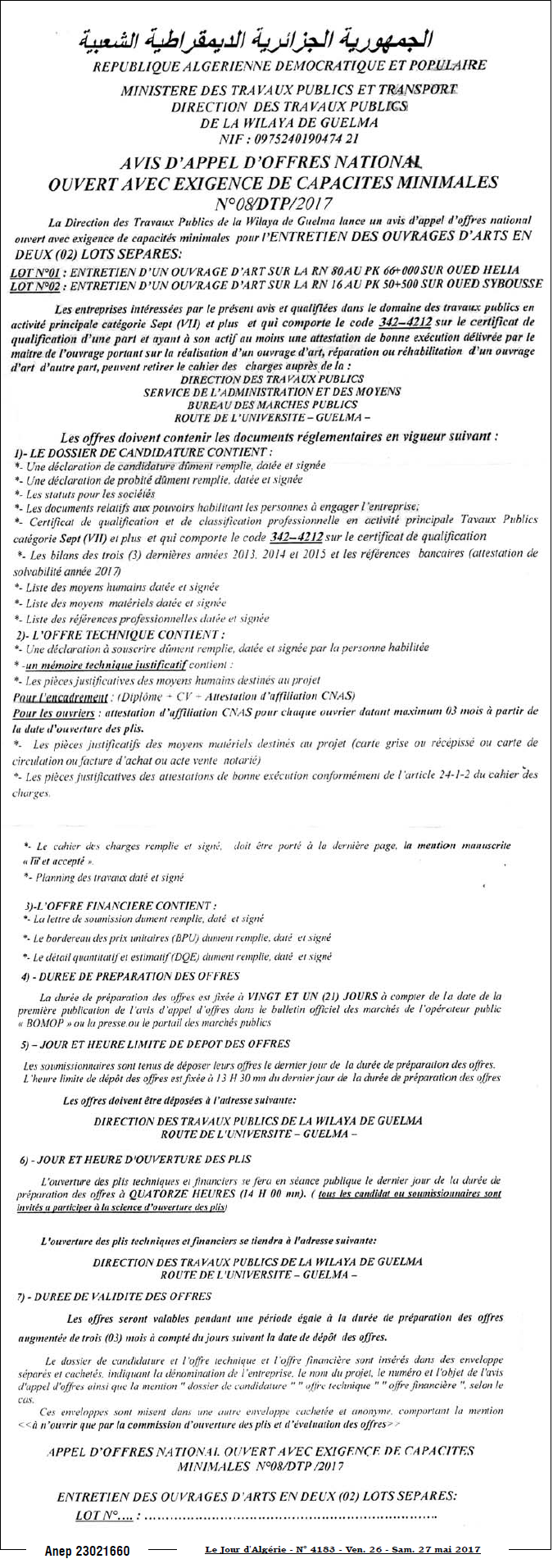 Le Jour d'Algérie