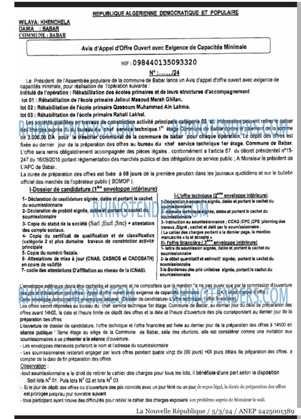 NOUVELLE REPUBLIQUE