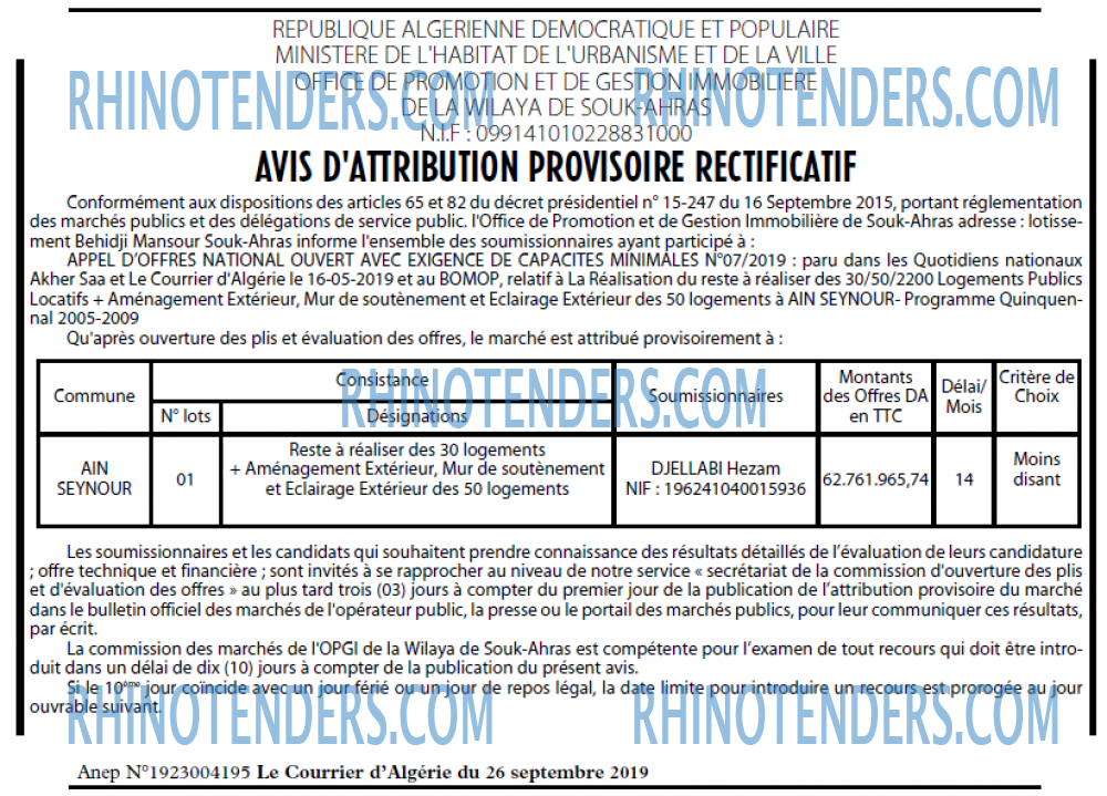 Le Courrier d'Algerie