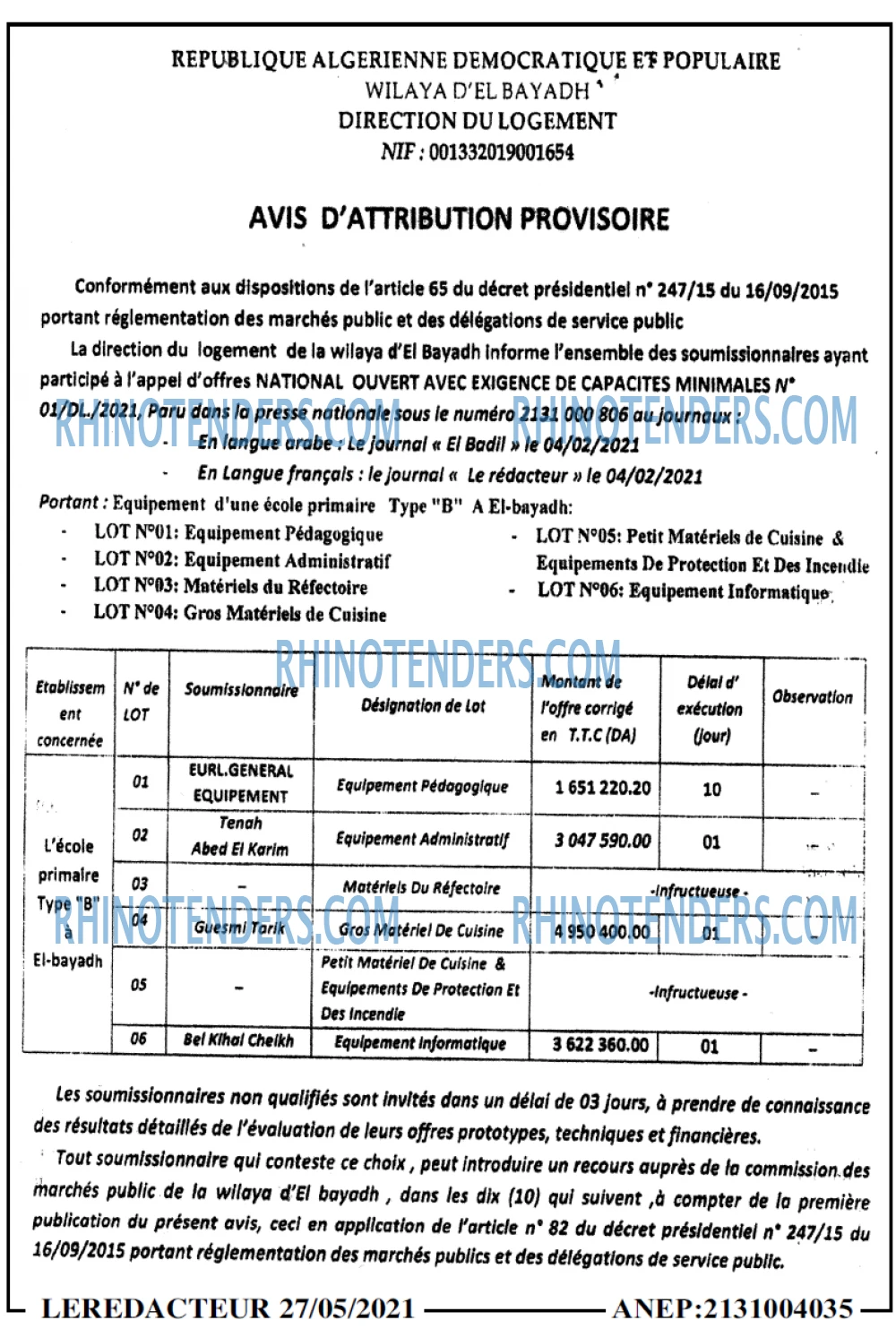 LE REDACTEUR