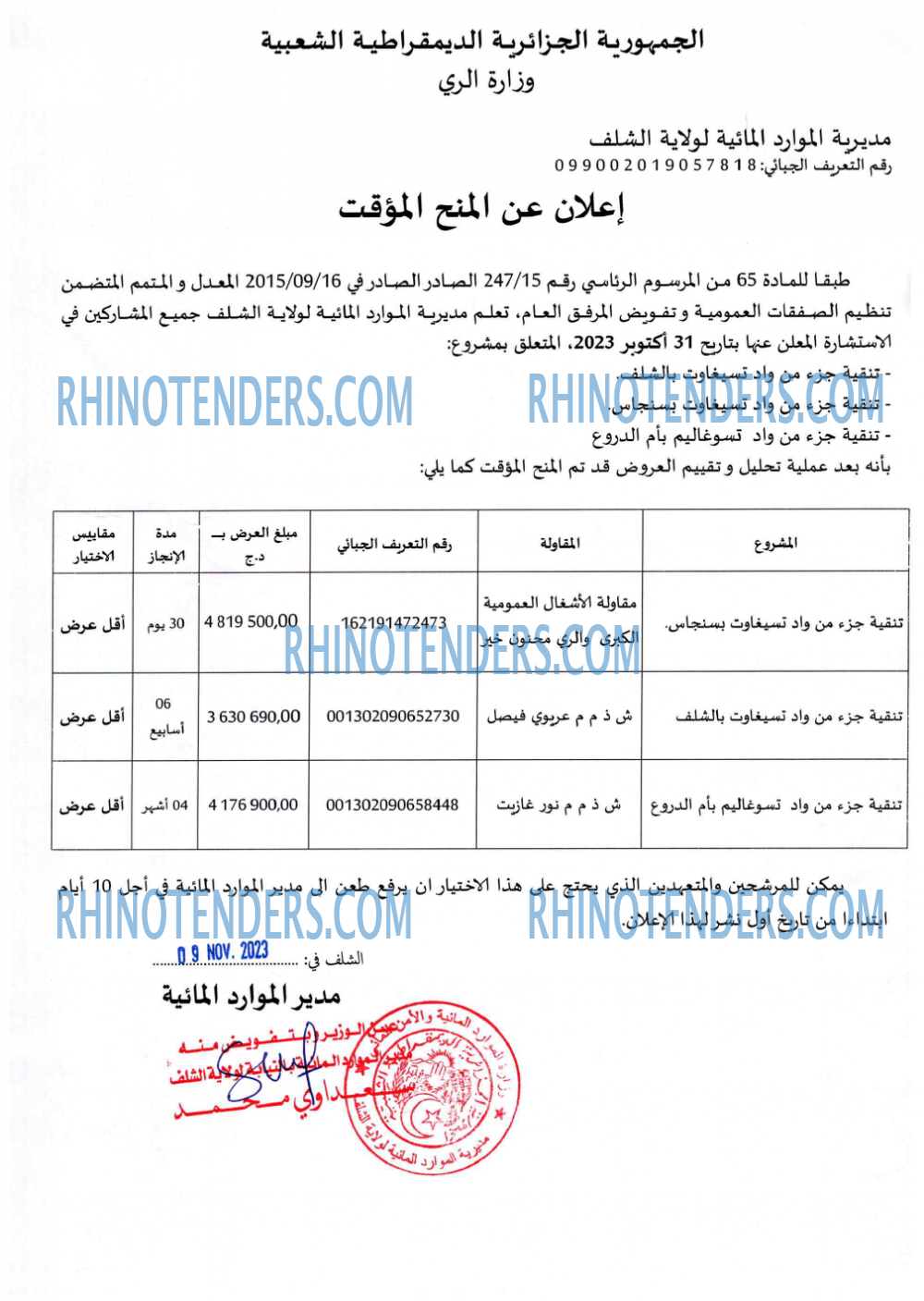 Rhinotenders