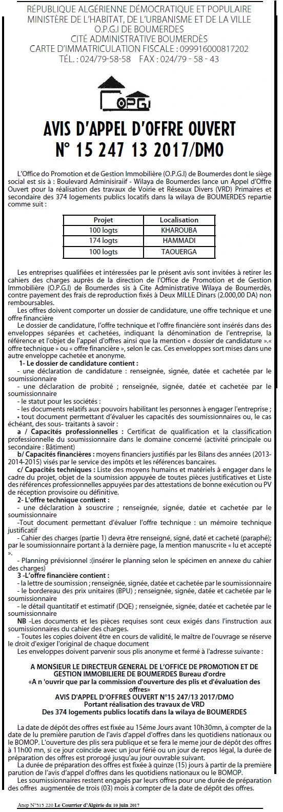 Le Courrier d'Algerie