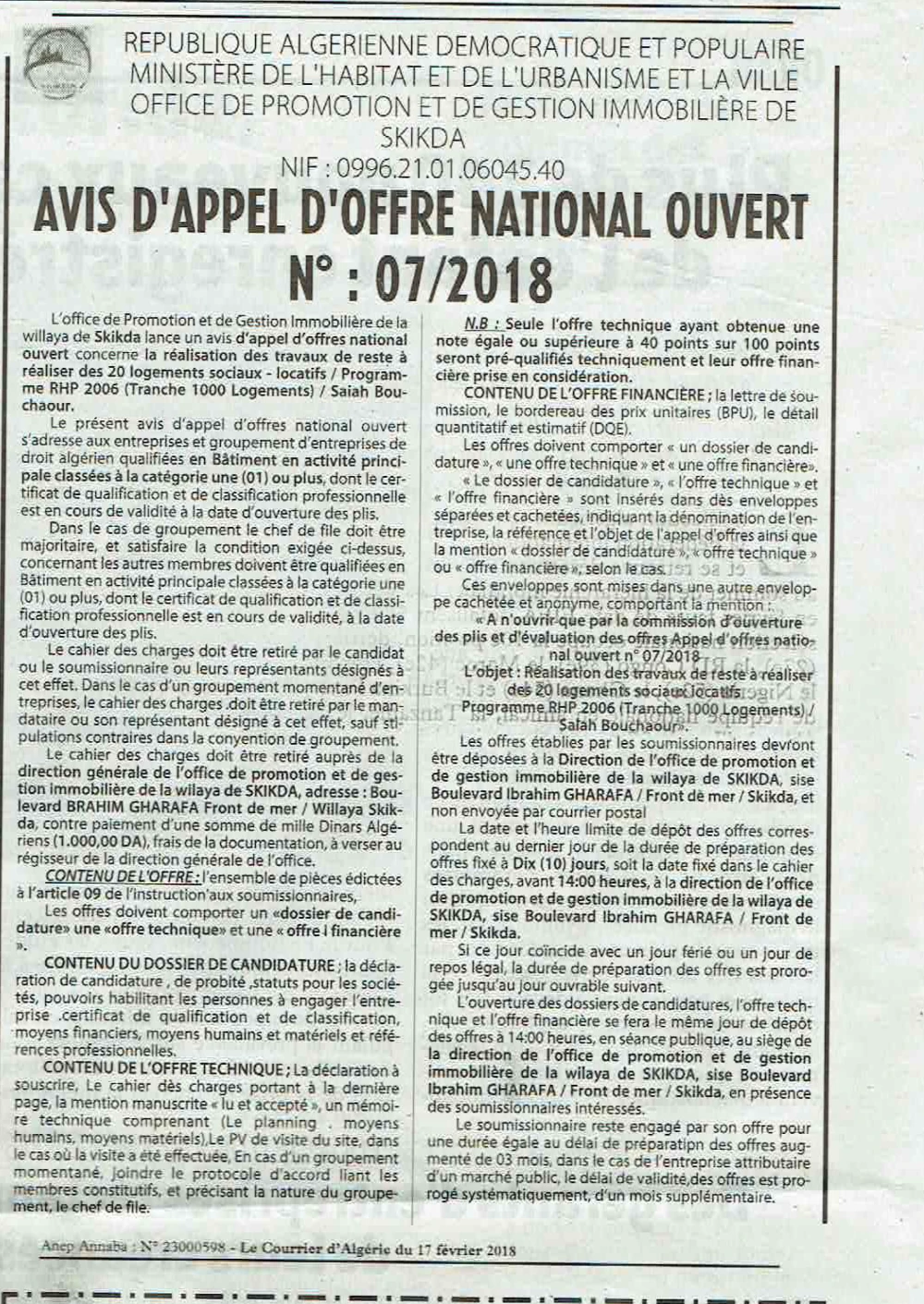 Le Courrier d'Algerie