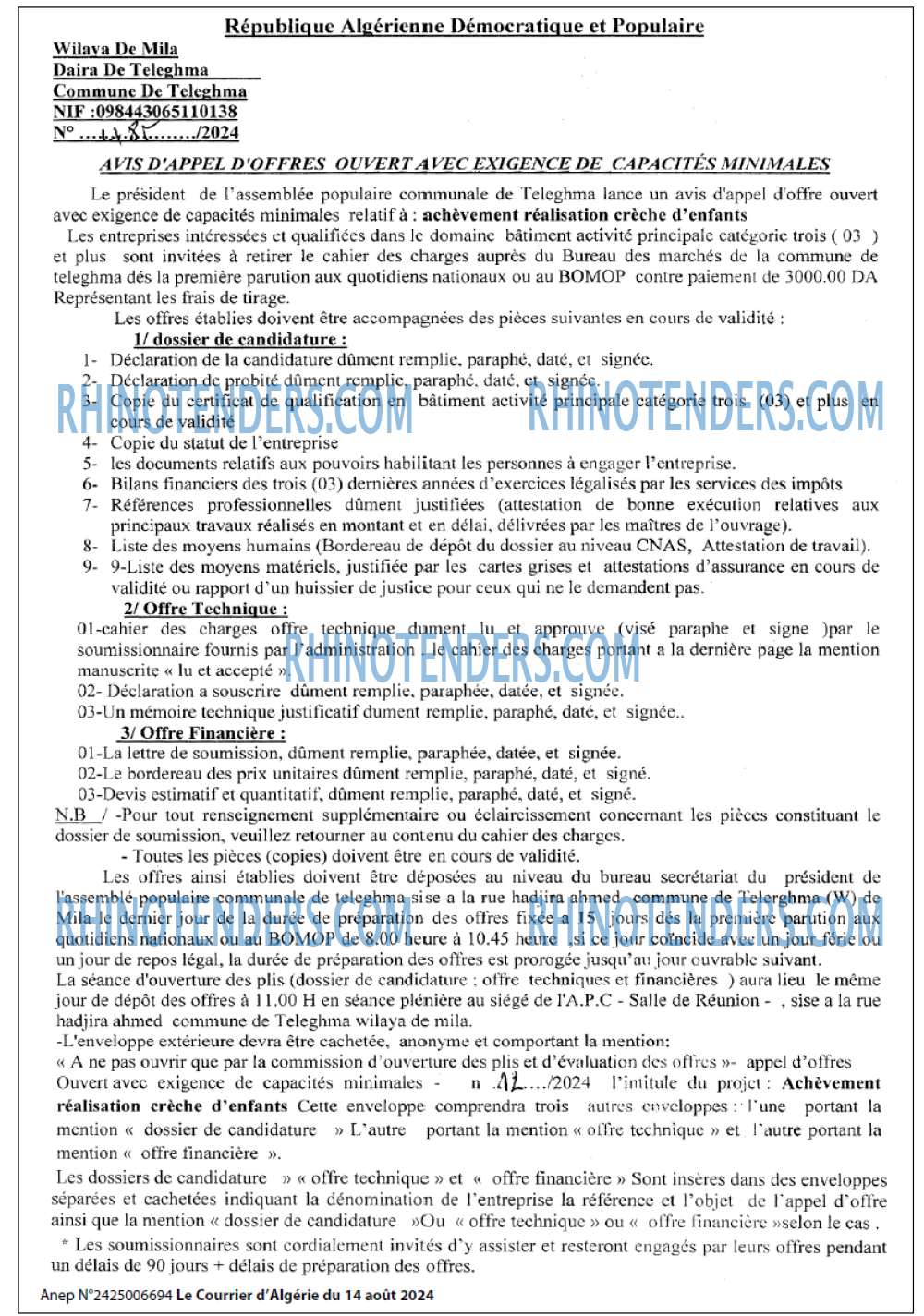 Le Courrier d'Algerie