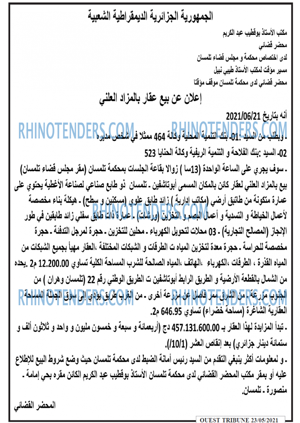 ouest TRIBUNE