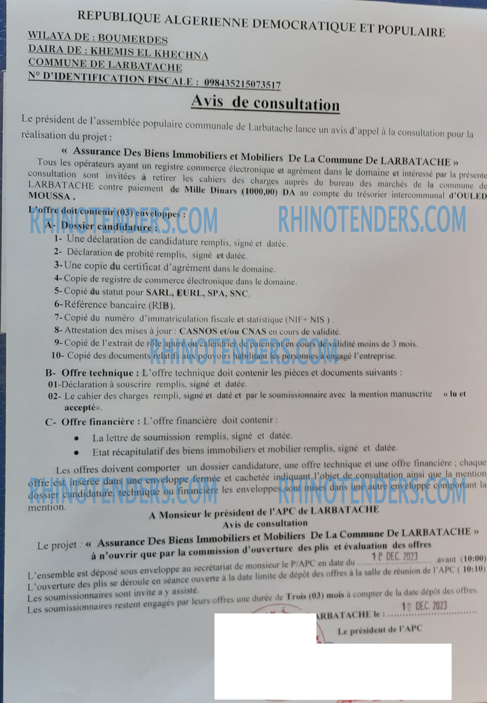 Rhinotenders