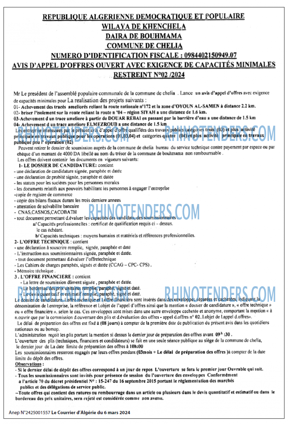 Le Courrier d'Algerie