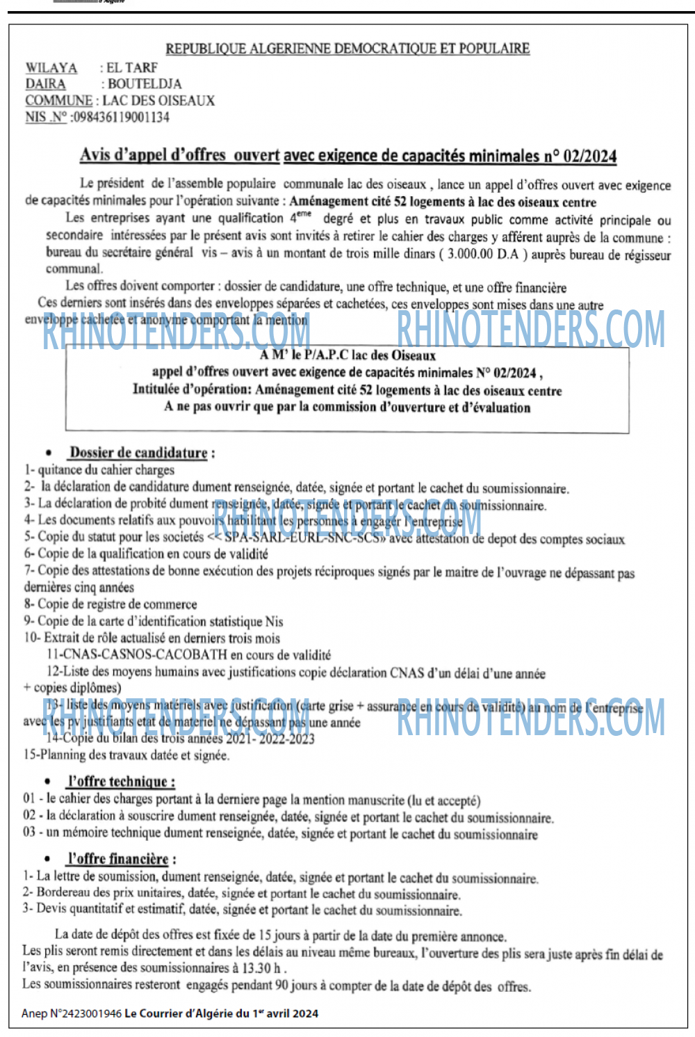 Le Courrier d'Algerie